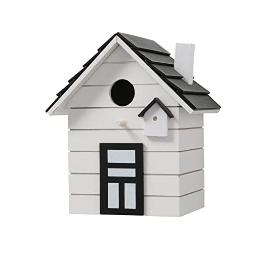 Seaside No.64 - Vogelhaus/Nistkasten für kleine Singvögel wie Meisen, Sperling und Fink - Indoor als Dekoration & Outdoor als Nistplatz in vielen verschiedenen Farbkombis (weiß) von Seaside No.64