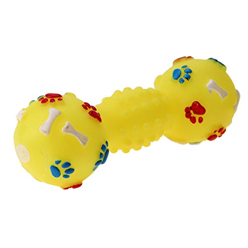 Seawang Hundespielzeug, gepunktet, Hantelform, Quietschelement von Seawang