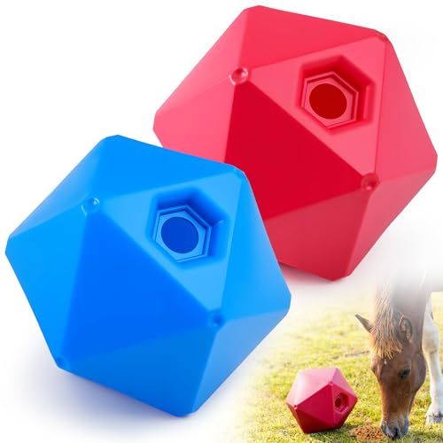 Seenelling Pferdeball-Spielzeug, 22,9 cm, Leckerli-Ball-Futterspender und Stressabbau für Stall Paddock, langsames Füttern, Anreicherungsspielzeug für Pferde zum Spielen, 2 Stück Seenelling Pferdeball-Spielzeug, 22,9 cm, Leckerli-Ball-Futterspender und Stressabbau für Stall Paddock, langsames Füttern, Anreicherungsspielzeug für Pferde zum Spielen, 2 Stück von Seenelling