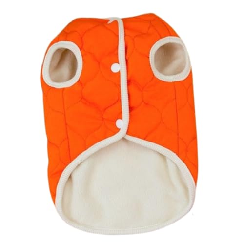 Sefdrert Haustierkleidung Herbst und Winter Hundekleidung Teddy Katze Haustierkleidung Winter Pfirsich Baumwolle Gepolsterte Kleidung Orange von Sefdrert