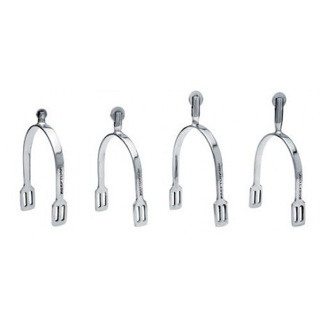 Englischer Sefton-Sporen für Herren, gerade Spitze, Edelstahl, mit flachem Roulette, Maße: 20 mm Englischer Sefton-Sporen für Herren, gerade Spitze, Edelstahl, mit flachem Roulette, Maße: 20 mm von Sefton