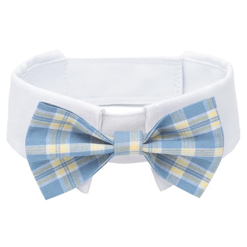 Segarty Hundefliege, verstellbar, blau, kariert, Fliege für Hunde, mittelgroße Hunde, Smoking, bequeme Baumwolle, für Jungen, Haustiere, Pflegezubehör für formelle Hochzeit, Urlaub, Geburtstag, Party Segarty Hundefliege, verstellbar, blau, kariert, Fliege für Hunde, mittelgroße Hunde, Smoking, bequeme Baumwolle, für Jungen, Haustiere, Pflegezubehör für formelle Hochzeit, Urlaub, Geburtstag, Party von Segarty