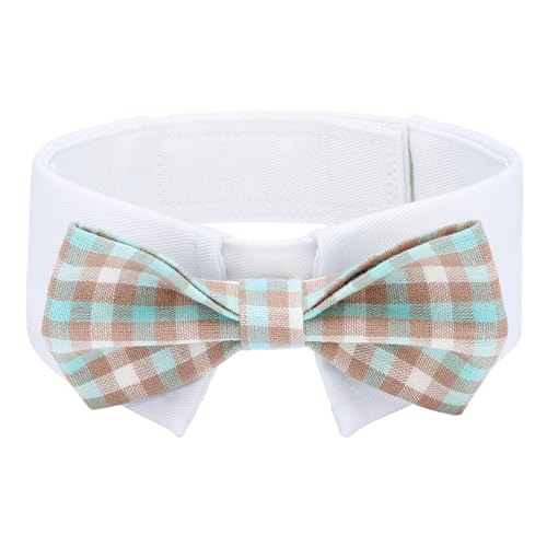 Segarty Hundefliege, verstellbar, blau, khaki, kariert, Fliege, Halsband für Hunde, mittelgroße Haustierhalsband, Smoking, bequeme Baumwolle, Haustierpflege-Zubehör für formelle Hochzeit, Urlaub Segarty Hundefliege, verstellbar, blau, khaki, kariert, Fliege, Halsband für Hunde, mittelgroße Haustierhalsband, Smoking, bequeme Baumwolle, Haustierpflege-Zubehör für formelle Hochzeit, Urlaub von Segarty