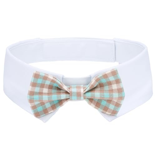 Segarty Hundefliege, verstellbar, blau, khaki, kariert, für extra große Hunde, Haustierhalsband, Smoking, bequeme Baumwolle, Haustierpflege-Zubehör für formelle Hochzeit, Urlaub, Geburtstag Segarty Hundefliege, verstellbar, blau, khaki, kariert, für extra große Hunde, Haustierhalsband, Smoking, bequeme Baumwolle, Haustierpflege-Zubehör für formelle Hochzeit, Urlaub, Geburtstag von Segarty