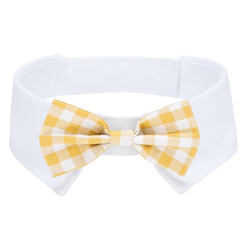 Segarty Hundefliege, verstellbar, gelb, kariert, Fliege für extra große Hunde, Haustierhalsband, Smoking, bequeme Baumwolle, für Jungen, Haustiere, Pflegezubehör für formelle Hochzeit, Urlaub Segarty Hundefliege, verstellbar, gelb, kariert, Fliege für extra große Hunde, Haustierhalsband, Smoking, bequeme Baumwolle, für Jungen, Haustiere, Pflegezubehör für formelle Hochzeit, Urlaub von Segarty