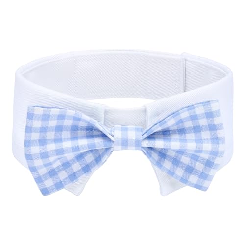 Segarty Hundefliege, verstellbar, hellblau, kariert, Fliege, Halsband für Hunde, mittelgroß, Smoking, bequeme Baumwolle, für Jungen, Haustiere, Pflegezubehör für formelle Hochzeit, Urlaub, Geburtstag Segarty Hundefliege, verstellbar, hellblau, kariert, Fliege, Halsband für Hunde, mittelgroß, Smoking, bequeme Baumwolle, für Jungen, Haustiere, Pflegezubehör für formelle Hochzeit, Urlaub, Geburtstag von Segarty