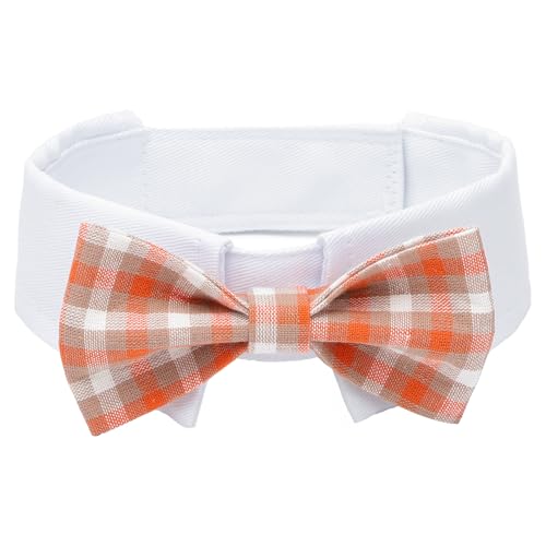 Segarty Hundefliege, verstellbar, orangefarbenes Karomuster, Fliege für Hunde, mittelgroße Hunde, Smoking, bequeme Baumwolle, für Jungen, Haustiere, Pflegezubehör für formelle Hochzeit, Urlaub Segarty Hundefliege, verstellbar, orangefarbenes Karomuster, Fliege für Hunde, mittelgroße Hunde, Smoking, bequeme Baumwolle, für Jungen, Haustiere, Pflegezubehör für formelle Hochzeit, Urlaub von Segarty
