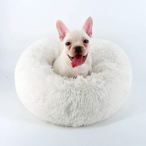 Segle Deluxe weiches Haustierbett, Schlafbett für kleine, mittelgroße und große Hunde, selbstwärmendes Katzen- und Hundebett, rund, Donut-Nisthöhle von Segle