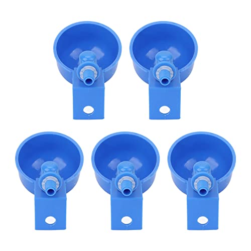 Automatische Hühnerwasserbecher P. Plastik Geflügel Wasserer -Kit mit G1/8 -Faden für Taubenvögel und Geflügel 5pcs Set Einfach Installation Langlebige und attraktive Blaue Design von Segrehy