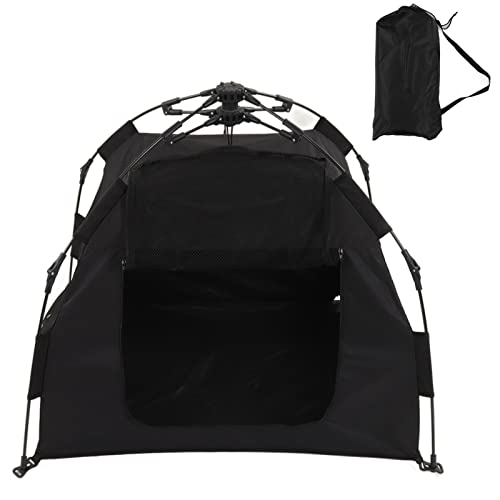 Camping -Zelt tragbare Faltbare automatische einziehbare Zelt -Premium 600D Oxford Stoff schwarz für große mittelgroße Hunde und Kinder im Freien Camping Wandern im Freien von Segrehy