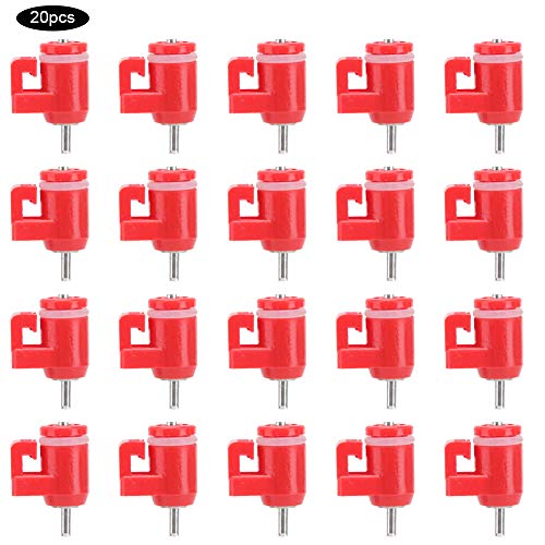 Hähnchen -Trinknippel Automatische Wasserfutterautomaten Hochwertiges Geflügelgeräte für Bauernhöfe verwenden Polyformdehydharz ABS -Material 20pcs Hähnchen -Trinknippel Automatische Wasserfutterautomaten Hochwertiges Geflügelgeräte für Bauernhöfe verwenden Polyformdehydharz ABS -Material 20pcs von Segrehy