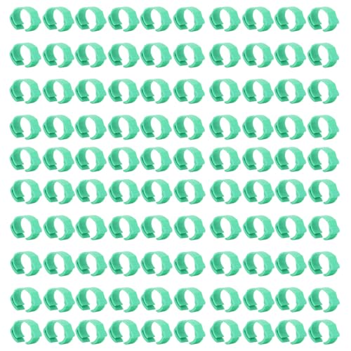 Hühneridentifikation Beinbänder Einstellbarer DIY -Clip an Entenbändern für Gänsepauben Grün 100pcs PP Material 18 21mm Kaliber von Segrehy