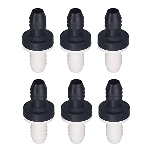 Segrehy 6-teiliges Kunststoff-Rückschlagventil, Einweg-Inline-Ventil für Flüssigkeiten und Gase, 3/8 Zoll, 10 mm Schnittstellendurchmesser, Wasseraufbereitung, Luftreinigung (CDBS6) von Segrehy
