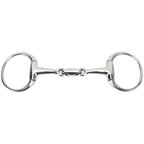 Segrehy Edelstahl -esmund -Bit Anti -Bucke Lose Ring Snaffle Bit für Horse Farm 125 mm langlebig und einfach zu bedienen professionelles Reitbehördenzubehör von Segrehy