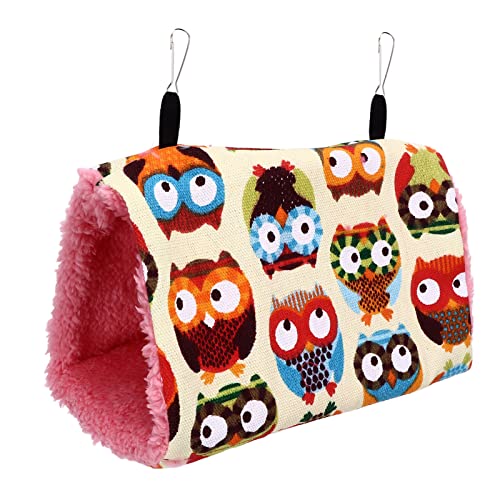 Segrehy Haustier -Papagei Hängematte Vogel Nest Triangular Tent warm warm bequemes Dreieck Vogel Käfig Nest für kleine Vögel Schaumschaum Leinwand Flanell 23x15x15cm von Segrehy
