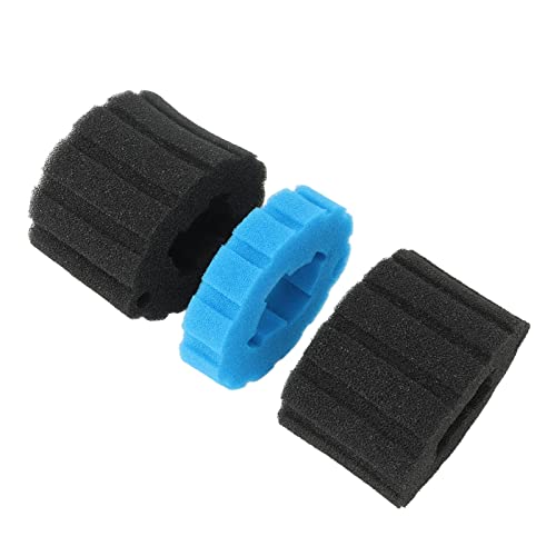 Segrehy Indoor -Aquatics -Ersatzfilterschaumwaschable wiederverwendbarer effizienter Wasserfiltration für Biopressedruckfilter Blauer Schwamm schwarzer Grobschwamm von Segrehy