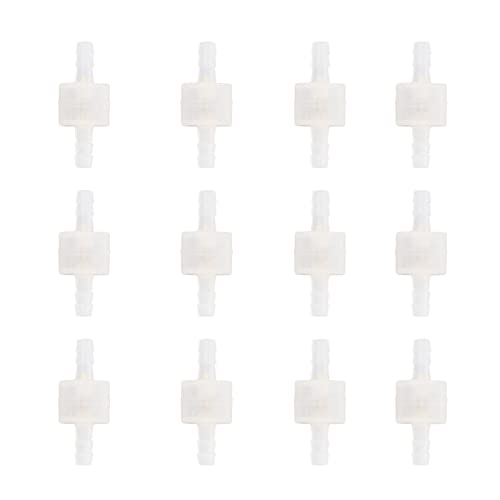 Segrehy Nicht -Rückkehrventil, Feder -PE -Prüfventil, stabiles Einwegventil für die chemische Industrie, Fischtanks und medizinische Geräte, 12 Prozent (6mm/0.24in (Translucent)) von Segrehy