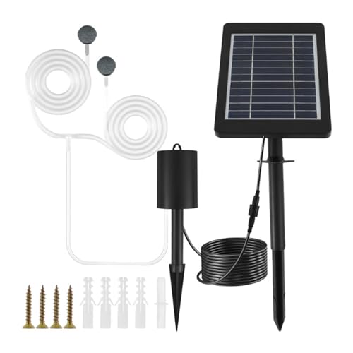 Segrehy Solar-Hydroponik-Luftpumpe, Bodeneinbau, 3-Gang-Solarbetriebene Sauerstoff-Luftpumpe für Außenpools, Fischteiche, Aquarien und Hydroponik-Systeme mit wasserdichtem Segrehy Solar-Hydroponik-Luftpumpe, Bodeneinbau, 3-Gang-Solarbetriebene Sauerstoff-Luftpumpe für Außenpools, Fischteiche, Aquarien und Hydroponik-Systeme mit wasserdichtem von Segrehy