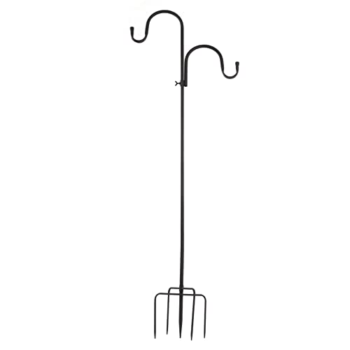 Shepherd's Haken Abnehmbarer Vogelheiler Bügel Eisen 2 Haken 5 Stecker Basen Innenhaut Accessoires für Gartenation im Freien Rost Proof einfach zu versammeln von Segrehy