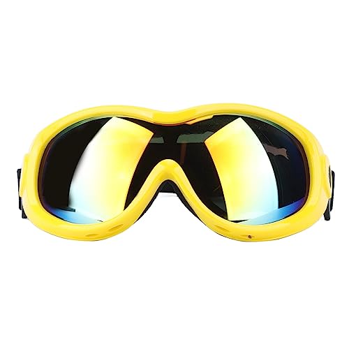 Ultra -Violettes Schutz Haustiergläser Hundebrillen Windschutz Sonnenbrillen für Haustiere einstellbare PVC -Rahmenpc -Objektiv Impact Proof Outdoor Abenteuer (Gelb) von Segrehy