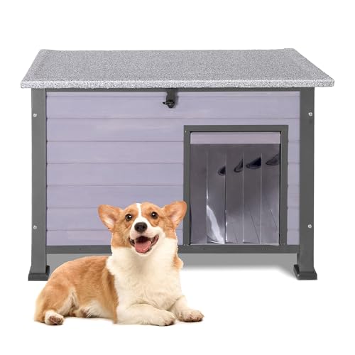 Seiyierr Hundehaus Outdoor mit Verhindern Kauen Eisenrahmen Katzenhäuser Abnehmbarer Boden und 0ffenes Dach für Hunde Katzen Kaninchen Tiere von Seiyierr