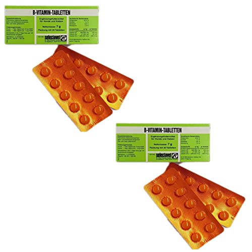 Selectavet B-Vitamin-Tabletten für Hunde und Katzen - Doppelpack - 2X 20 Tabletten von Selectavet