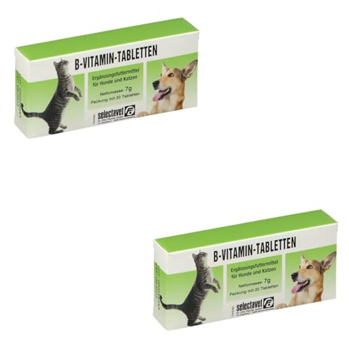 Selectavet B-Vitamin-Tabletten für Hunde und Katzen - Doppelpack - 2X 20 Tabletten von Selectavet