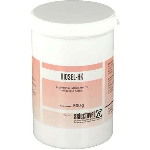 Selectavet Biosel-HK Pulver | 500 g | Ergänzungsfuttermittel für Hunde und Katzen | Zur Unterstützung des natürlichen Haut- und Haarwachstums | Enthält Biotin und Zink Selectavet Biosel-HK Pulver | 500 g | Ergänzungsfuttermittel für Hunde und Katzen | Zur Unterstützung des natürlichen Haut- und Haarwachstums | Enthält Biotin und Zink von Selectavet