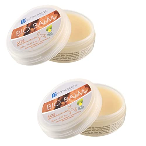 Selectavet Dermoscent Bio Balm | Doppelpack | 2 x 50 ml | Haut- und Pfoten Pflege für Hunde | Zur Pflege von Pfoten, Nase, Hornhaut und besonders beanspruchten Hautstellen von Selectavet