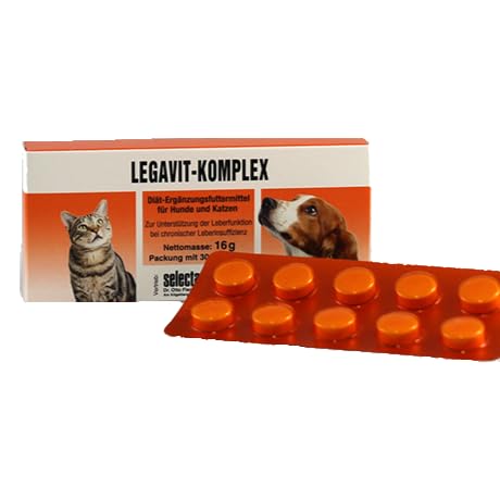 Selectavet LEGAVIT-KOMPLEX | 30 Tabletten | Diät-Ergänzungsfuttermittel für Hunde und Katzen | Zur Unterstützung der Leberfunktion bei chronischer Leberinsuffizienz von Selectavet