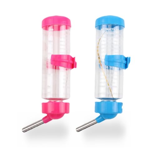 2 Stück Käfig-Wasserflasche, tropffrei, kleine Tier-Wasserflasche, Haustier-Wasserflasche für Kaninchen, Meerschweinchen, Igel, Eichhörnchen, Hamster und andere Kleintiere 2 Stück Käfig-Wasserflasche, tropffrei, kleine Tier-Wasserflasche, Haustier-Wasserflasche für Kaninchen, Meerschweinchen, Igel, Eichhörnchen, Hamster und andere Kleintiere von Selxran