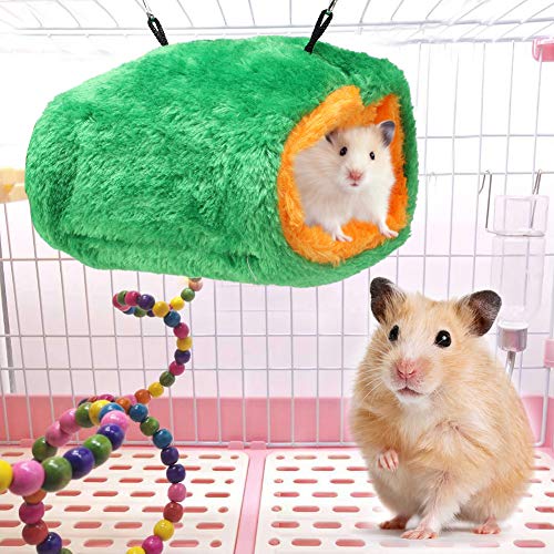 Sommergeschenk Hamsterkäfig, ungiftig umweltfreundlich Winter Cotton Nest für kleine Haustiere, Holz warm halten Hamster Swing Hamster Cotton für kleine Haustiere von Naroote