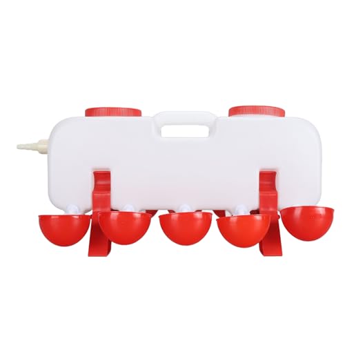 Hühnertränke, Großer Geflügelwasserspender mit 10 Wasserbechern für die Enten- und Gänsefarm (Semme5a8p6qw40z-11) von Semme