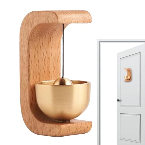 Magnetische Holz Türklingel, Goldene Dekorative Shopkeepers Glocke Für Türöffnung, Innendekoration Für Kühlschrank, Eisentüren Magnetische Holz Türklingel, Goldene Dekorative Shopkeepers Glocke Für Türöffnung, Innendekoration Für Kühlschrank, Eisentüren von Senermter