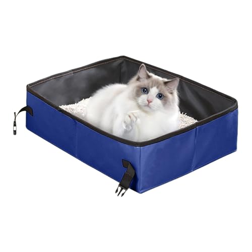 Senermter Faltbare Katzenstreubox, tragbare Katzentoilette für Katzen | Faltbare Müllpfanne, Katzen -Toilette tragbare Reise - wasserdichte große Haustiervorräte, durchlaufdicht Senermter Faltbare Katzenstreubox, tragbare Katzentoilette für Katzen | Faltbare Müllpfanne, Katzen -Toilette tragbare Reise - wasserdichte große Haustiervorräte, durchlaufdicht von Senermter