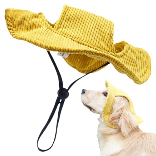 Senermter Hundehut Mit Ohrenlöchern | Outdoor-Anglerhut Für Sommer Mit Verstellbarer Breitkrempe | Breiter Rand Sonnenschutz Bequem Atmungsaktiv Für Strandausflüge Spaziergänge Wandern von Senermter