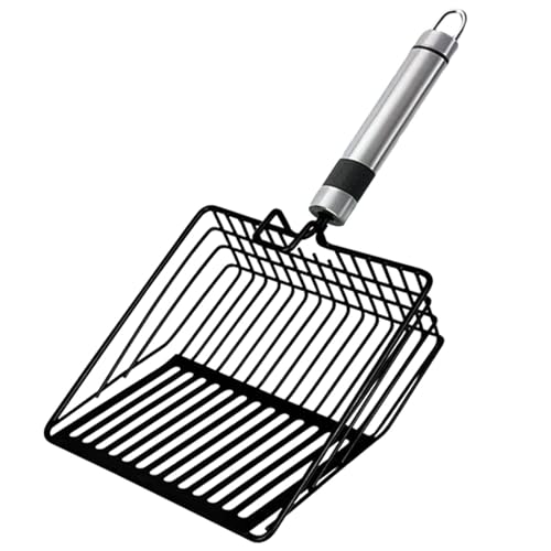 Senermter Kitten Metal Scooper, Schaufelschaufel für kleine Haustiere - Kotsiebung mit langem Griff,Abriebfeste und langlebige Kätzchen-Metallschaufel, ergonomisch für die Katzentoilette Senermter Kitten Metal Scooper, Schaufelschaufel für kleine Haustiere - Kotsiebung mit langem Griff,Abriebfeste und langlebige Kätzchen-Metallschaufel, ergonomisch für die Katzentoilette von Senermter