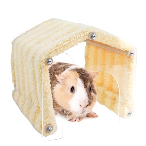 Senermter Tierversteck Tunnel | Kleintier Tunnel Haustierhöhle Mit Eingang - Kuscheliges Plüschhaus Als Nage- Und Ruheplatz Für Hamster, Igel & Chinchillas Innen- Und Außerhalb des Käfigs von Senermter