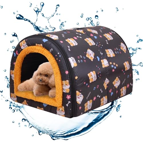 Warme Hundehütte für den Winter, wasserdichte Hundehütte, thermowaschbare Haustierhütte, Haustier-Schlafnest mit herausnehmbarer Matte für mittelgroße und kleine Hunde, Katzen Warme Hundehütte für den Winter, wasserdichte Hundehütte, thermowaschbare Haustierhütte, Haustier-Schlafnest mit herausnehmbarer Matte für mittelgroße und kleine Hunde, Katzen von Senermter