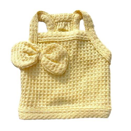 Cat Bowknot Strickwege atmungsaktiv weiche Baumwolle Kleiner Hundepullover für den Frühling Sommer täglich zu Fuß (M) von Senrusa