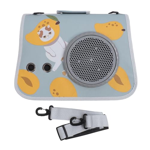 Cat Space Capsule Carrier Breathable Mesh Cover Large Capacity PU Leather Pet Sling Carrier Bag (Type C) von Senrusa
