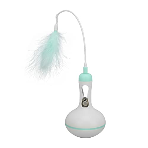 Cat Treat -Spender Spielzeug Interactive Cat Leckage Food Toy mit Stange und Feder (Green) von Senrusa