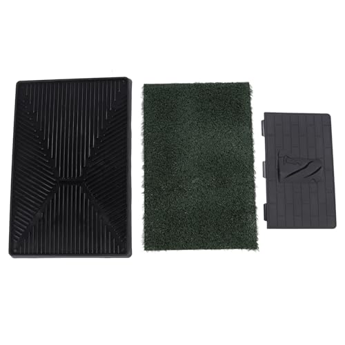 Dog Grass Pee Pads Easy to Clean 3 Layer System Reusable Puppy Training Artificial Grass Potty Tray for Indoor Small Dogs (Large Size with Baffle) von Senrusa