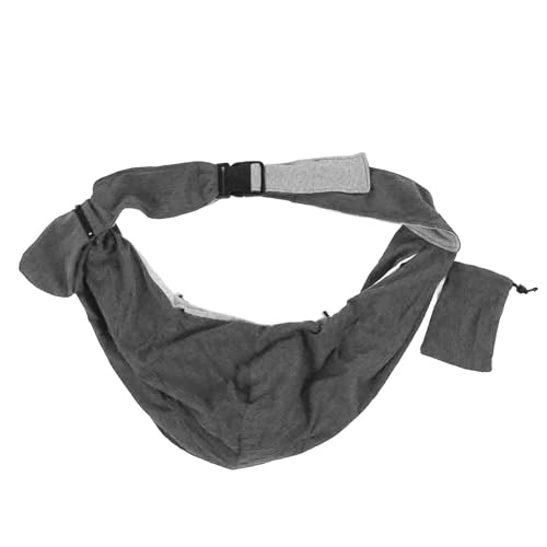 Dog Sling Carrier Foldable Beathable Comfortable Escape Proof Large Space Safe Portable Pet Carrier Bag for Small Dogs Cats (Dunkelgrau) von Senrusa
