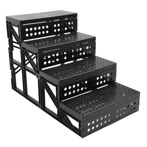 Dog Stairs Slip Dog Stairs Adjustable Height Foldable Pets Stairway Step for High Bed and Couch von Senrusa