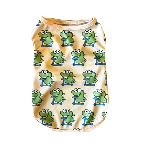 Hundeweste süßes Muster atmungsaktivem modischer Frühlings Sommer Haustierkleidung für kleine mittelgroße Hunde (Dinosaur Print M) von Senrusa
