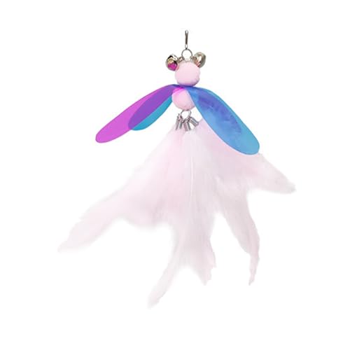 Katzen Teaser Spielzeug Langeweile Relief Interaktive Kätzchen Feder necken Spielzeug mit Glocken für Innenkatzen (Single Feather Toy) von Senrusa
