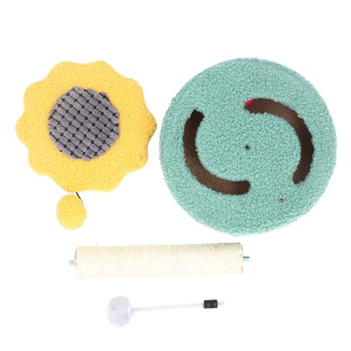 Katzenpackung nach Katzenkratzerbaum mit Plüschkugel Interaktive Katzenkletterrahmen Sprungplattform für Kätzchen Katzen (Yellow) von Senrusa