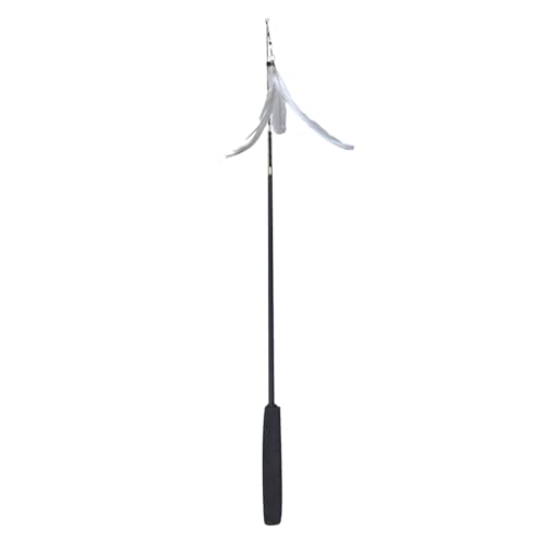 Katzenteaserspielzeug reduzieren Langeweile Spaß Interaktive Kitten -Teaserspielzeug mit Feder und Glocke für Haustierbedarf (2.3m / 7.5ft Extended Pole (3 Pieces Feather) von Senrusa