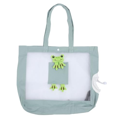 Katzenträger Handtasche Atmungsaktives Mesh Canvas Sturdy Weich, bequem bequemes Reisebeutel für den Outdoor (Green Frog Style) von Senrusa